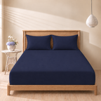 Deep Sea Blue Fitted 3-piece bedsheet set