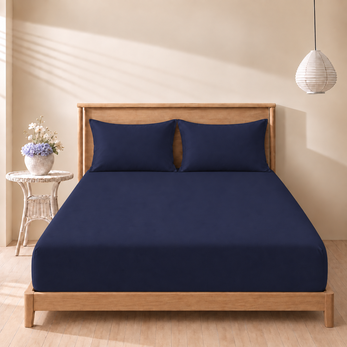 Deep Sea Blue Fitted 3-piece bedsheet set