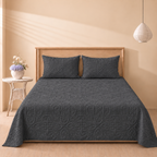 Graphite Grey 3 Pc Plain Bedspread Set