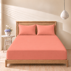 Terracotta Fitted 3-piece bedsheet set