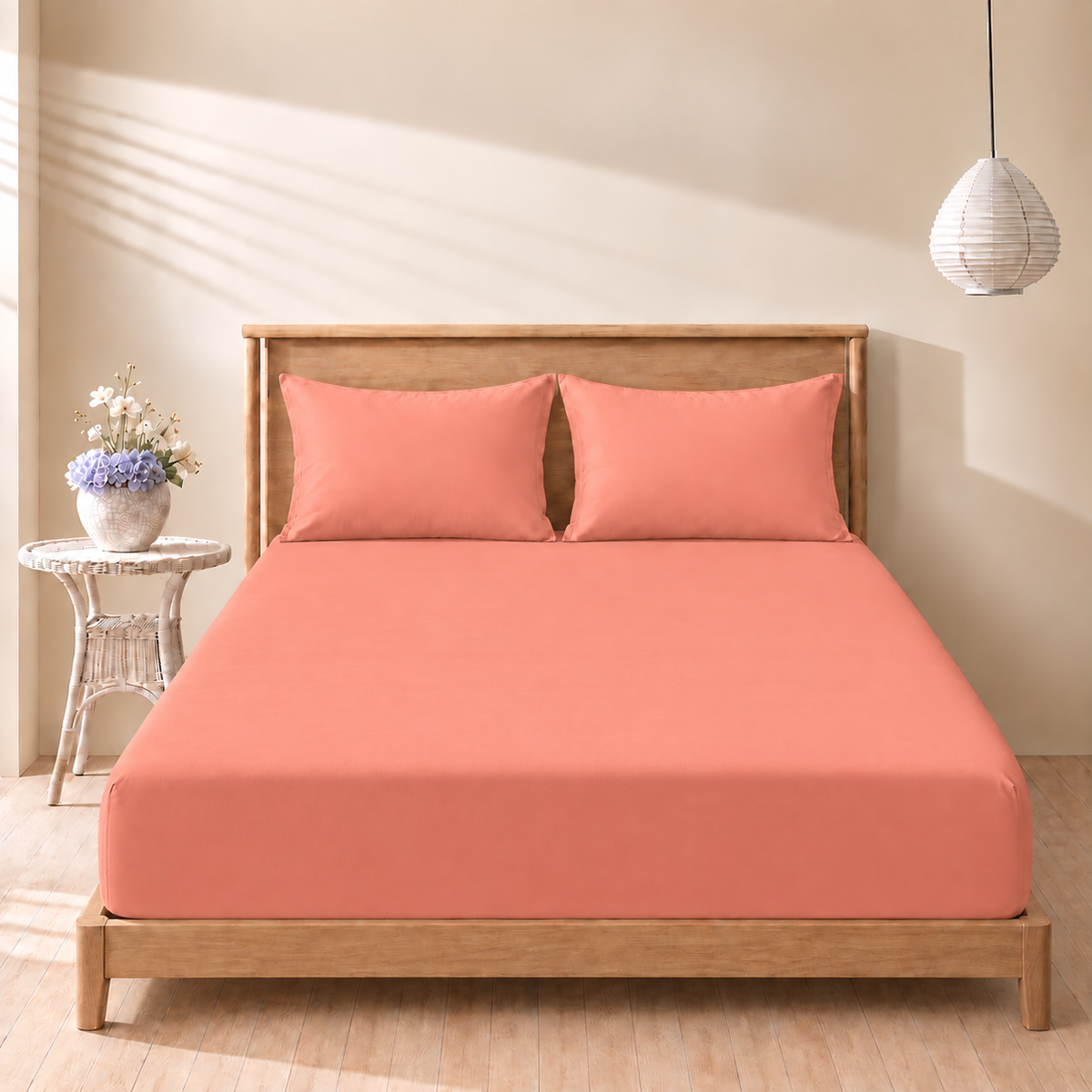 Terracotta Fitted 3-piece bedsheet set