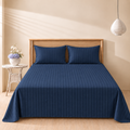 Moon Blue Stripe 3-piece bedsheet set