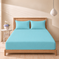 Lagoon Blue Fitted 3-piece bedsheet set