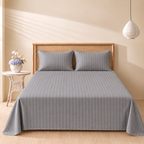Silver Dusk Stripe 3-piece bedsheet set