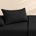 Black Tea Stripe 3-piece bedsheet set