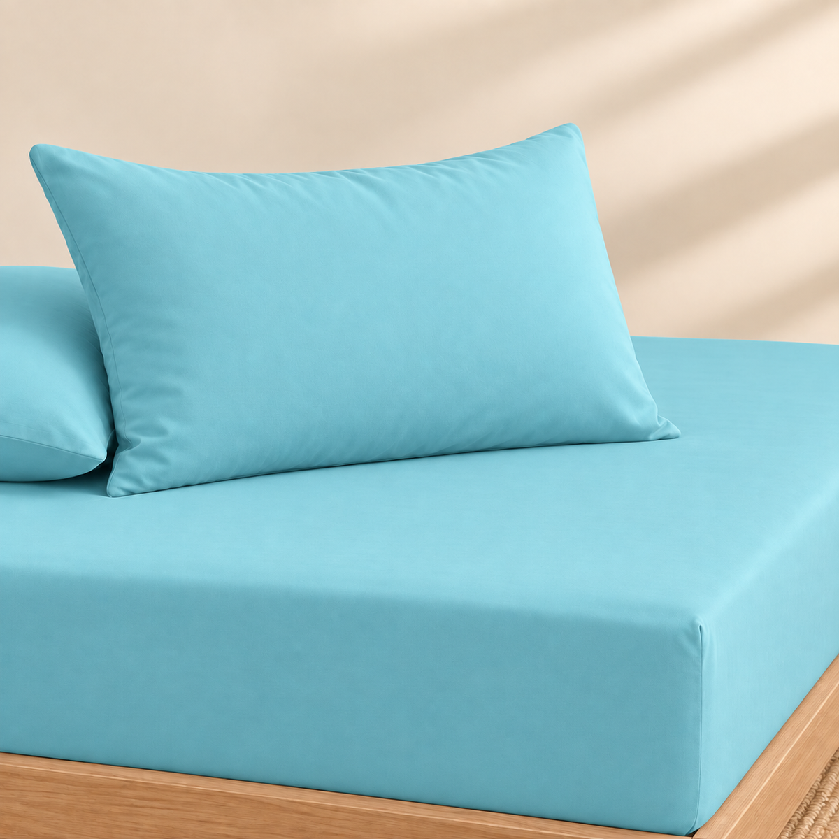 Lagoon Blue Fitted 3-piece bedsheet set – detail 2