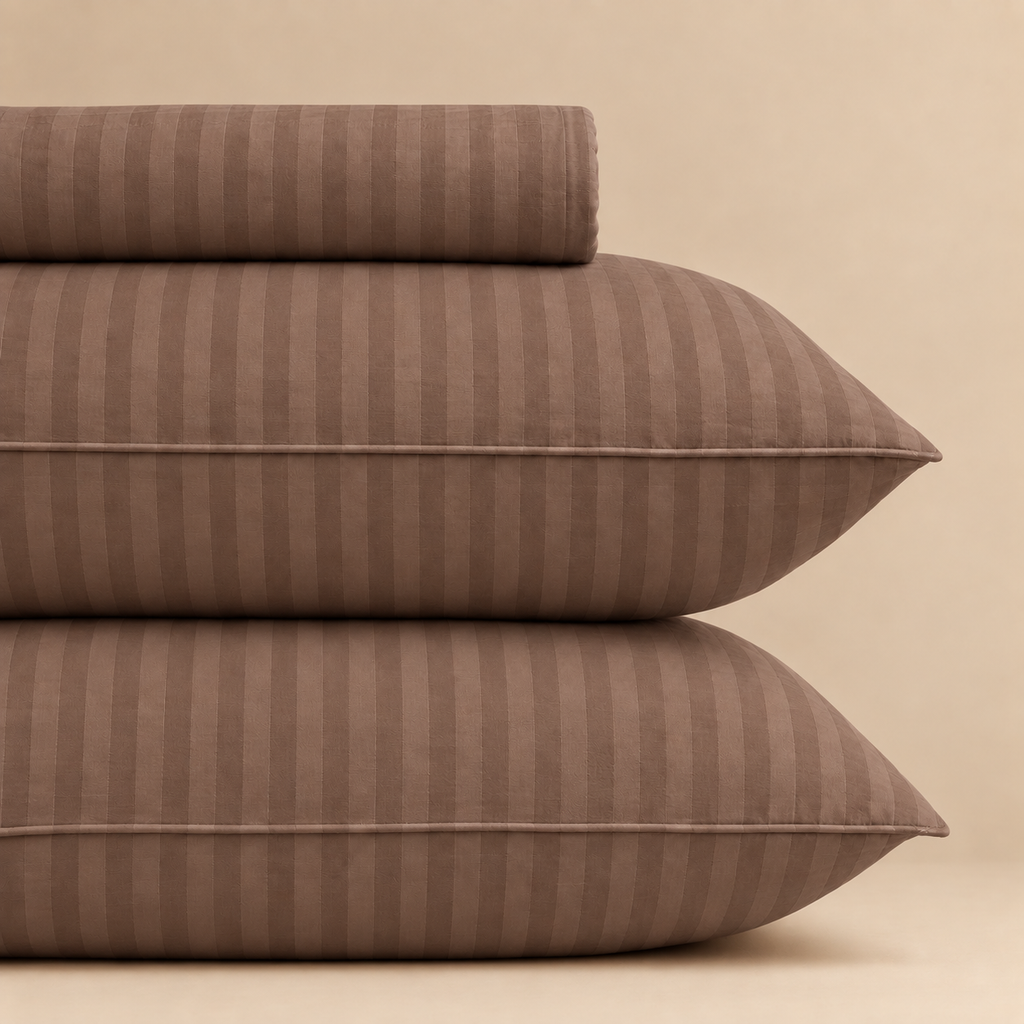 Amber Haze Stripe 3-piece bedsheet set – detail 2
