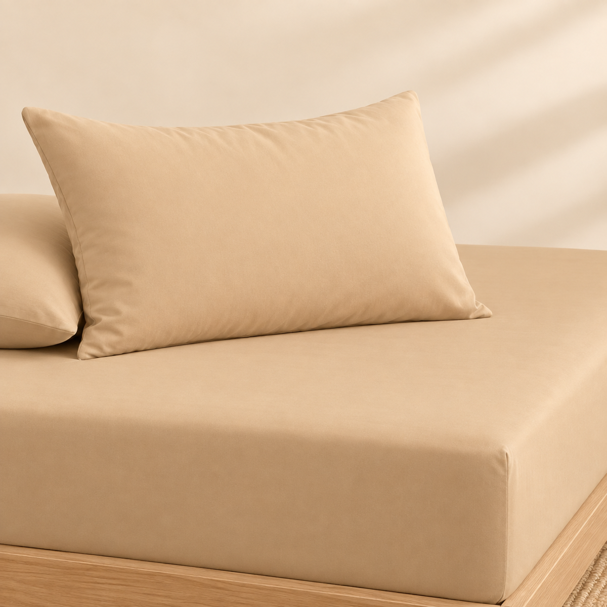 Sand Beige Fitted 3-piece bedsheet set – detail 2