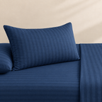 Moon Blue Stripe 3-piece bedsheet set – detail 2