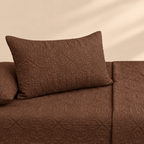 Chocolate Brown 3 Pc Plain Bedspread Set