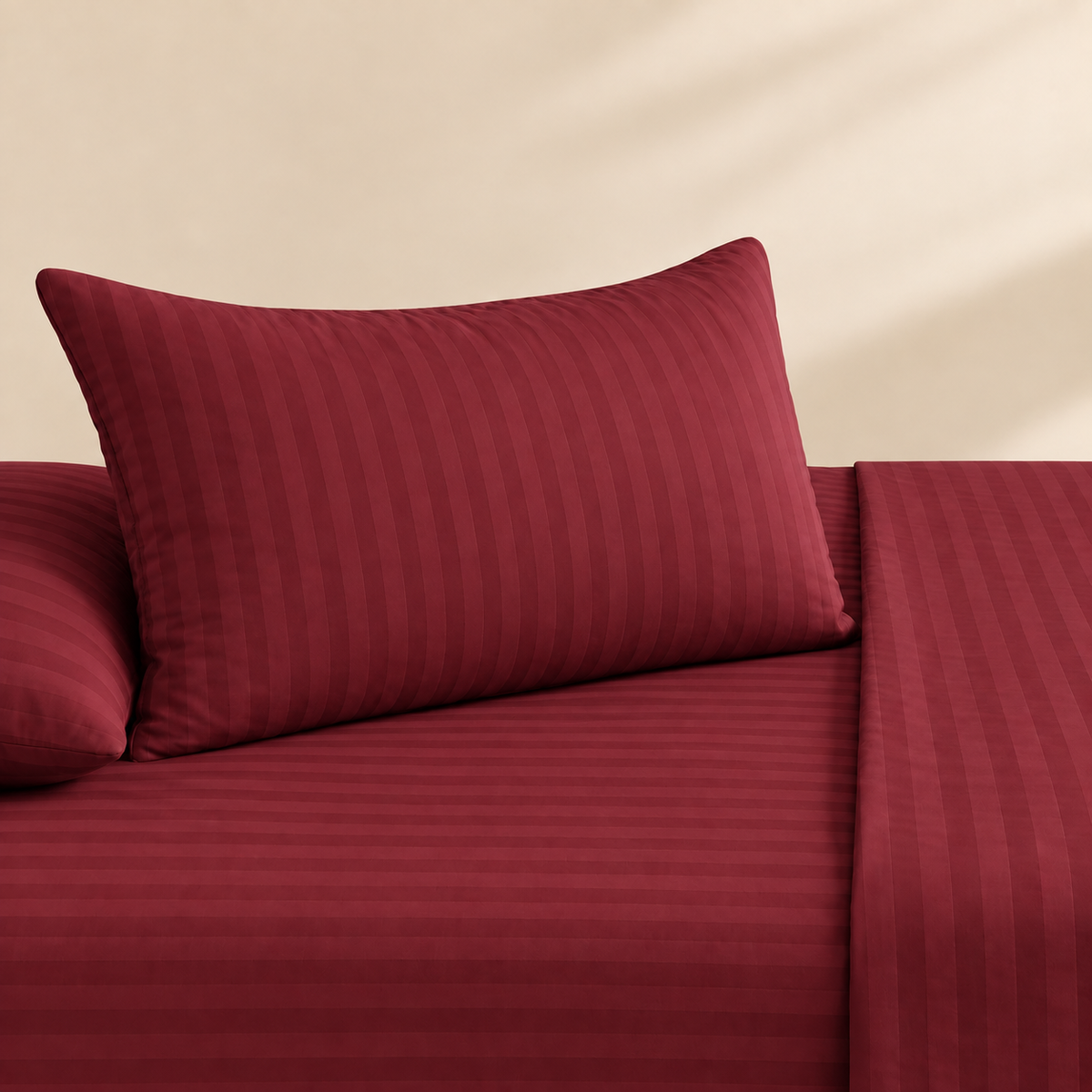 Rose Wood Stripe 3-piece bedsheet set – detail 2