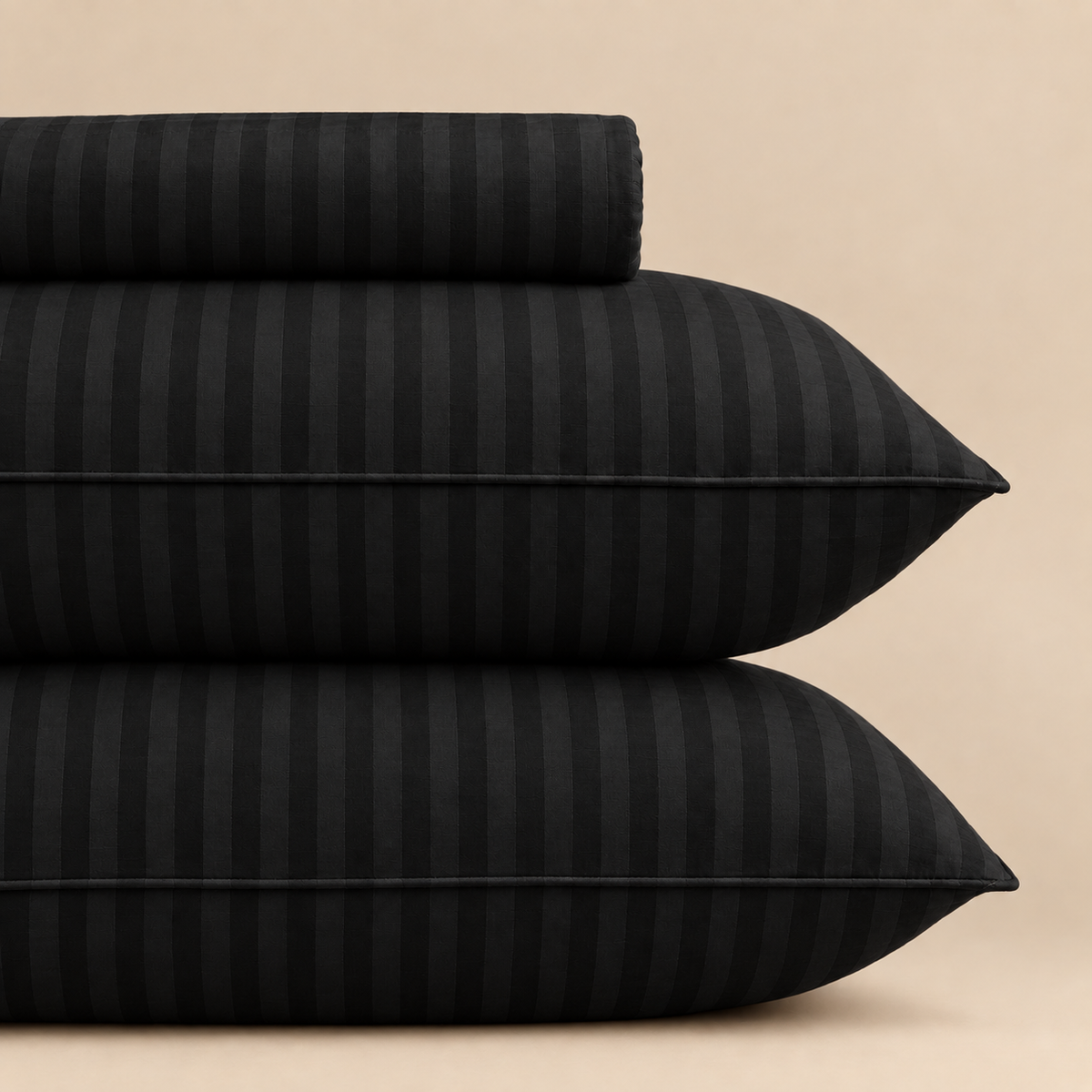 Black Tea Stripe 3-piece bedsheet set – detail 2