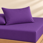 Purple Petal Fitted 3-piece bedsheet set – detail 2