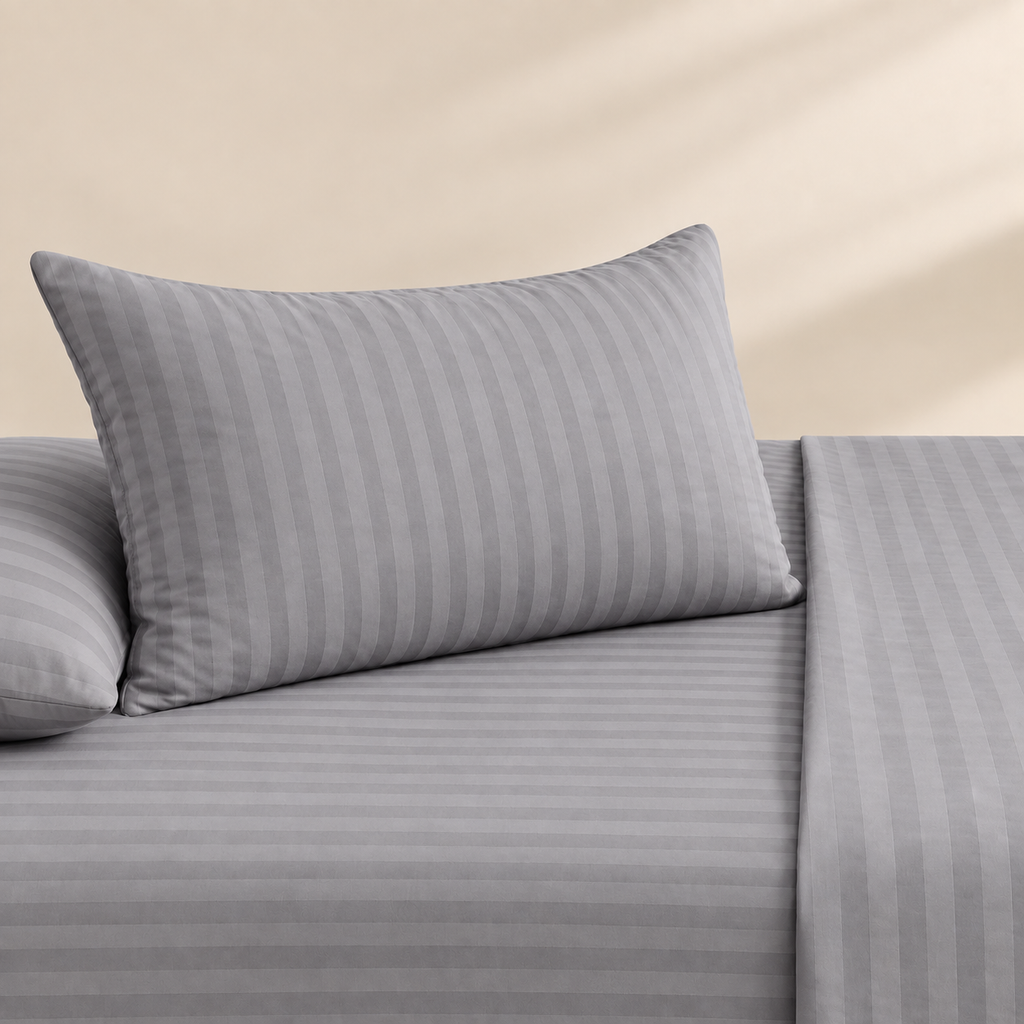Silver Dusk Stripe 3-piece bedsheet set – detail 3