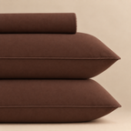 Chocolate Brown Fitted 3-piece bedsheet set – detail 3
