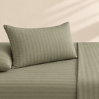 Matcha Stripe 3-piece bedsheet set – detail 3