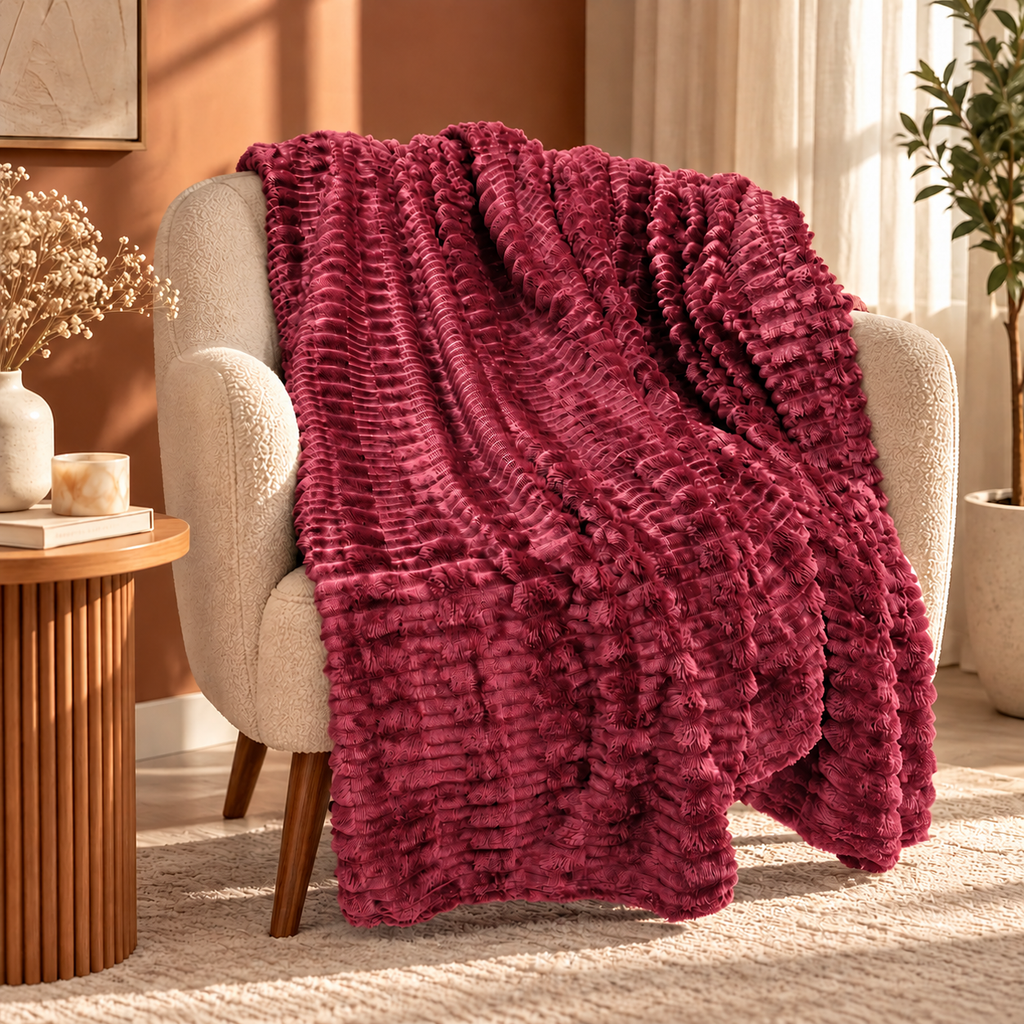 Berry Rose Bubble Blanket 1