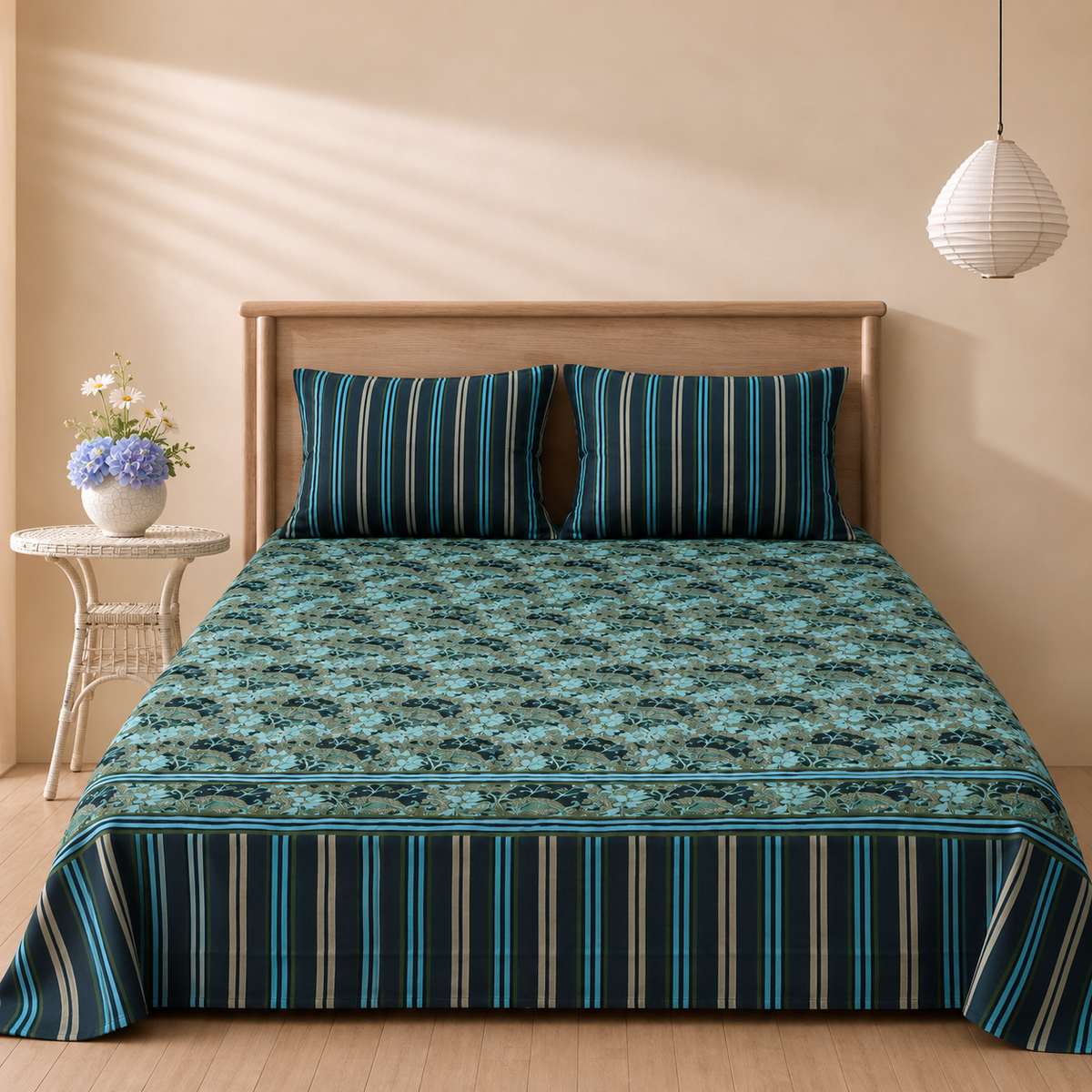 Green Meadow 3 Pc Bed Sheet Set by MeruHome