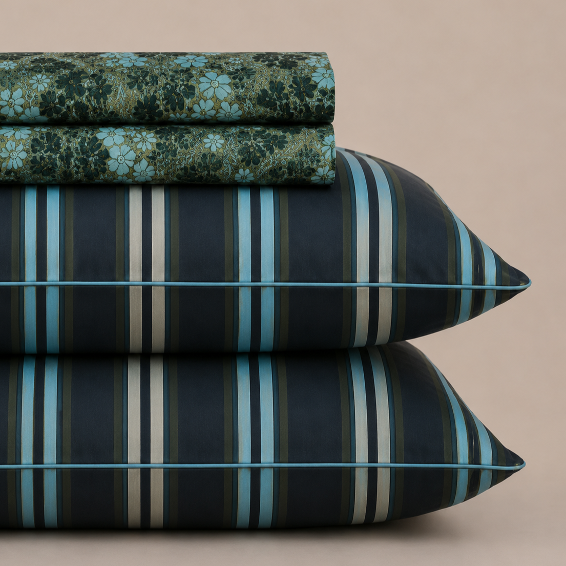 Green Meadow 3 Pc Bed Sheet Set by MeruHome – gallery view 2