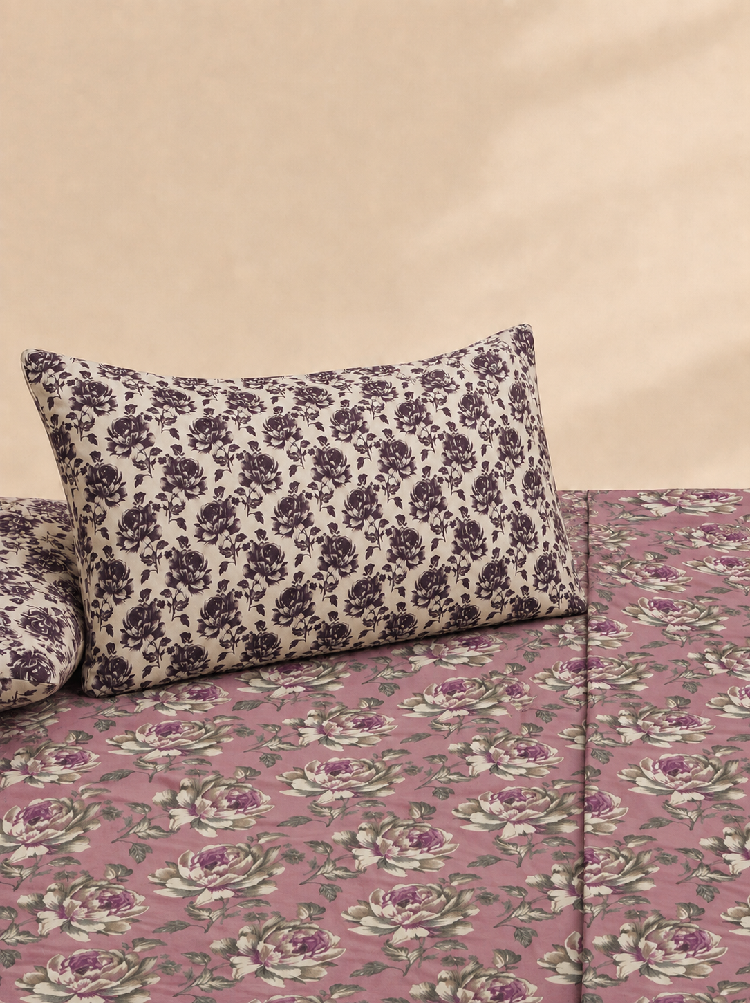 Pink Blossom 3 Pc Bed Sheet Set by MeruHome – gallery view 3