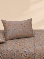 Rust Floral 3 Pc Bed Sheet Set by MeruHome – gallery view 3