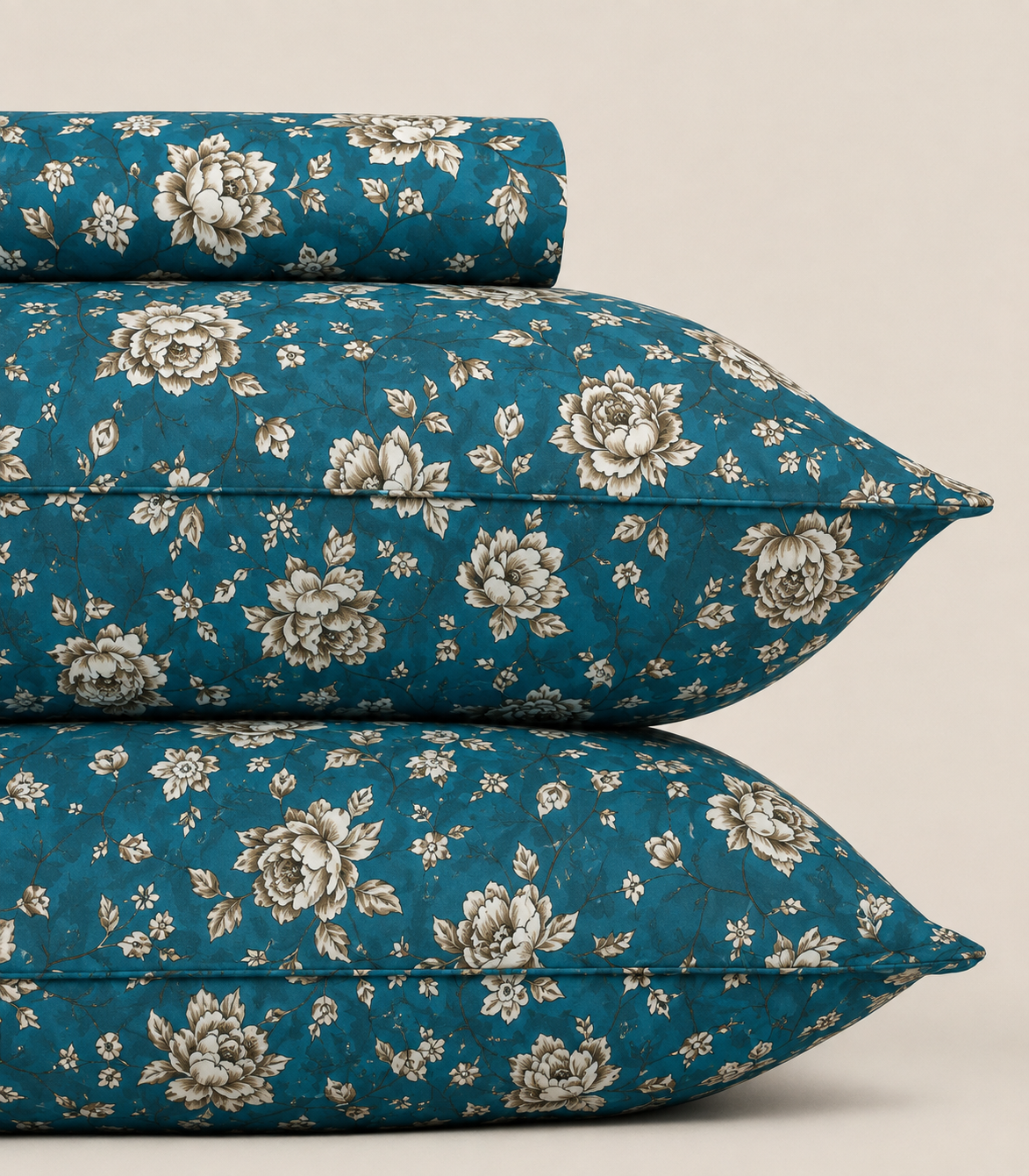 Blue Garden 3 Pc Bed Sheet Set by MeruHome – gallery view 2