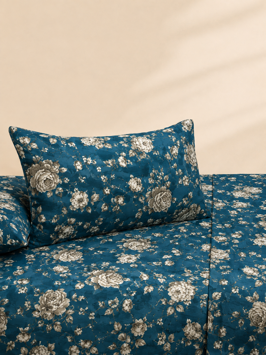 Blue Garden 3 Pc Bed Sheet Set by MeruHome – gallery view 3