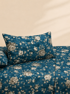 Blue Garden 3 Pc Bed Sheet Set by MeruHome – gallery view 3