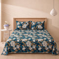 Blue Waves 3 Pc Bed Sheet Set by MeruHome