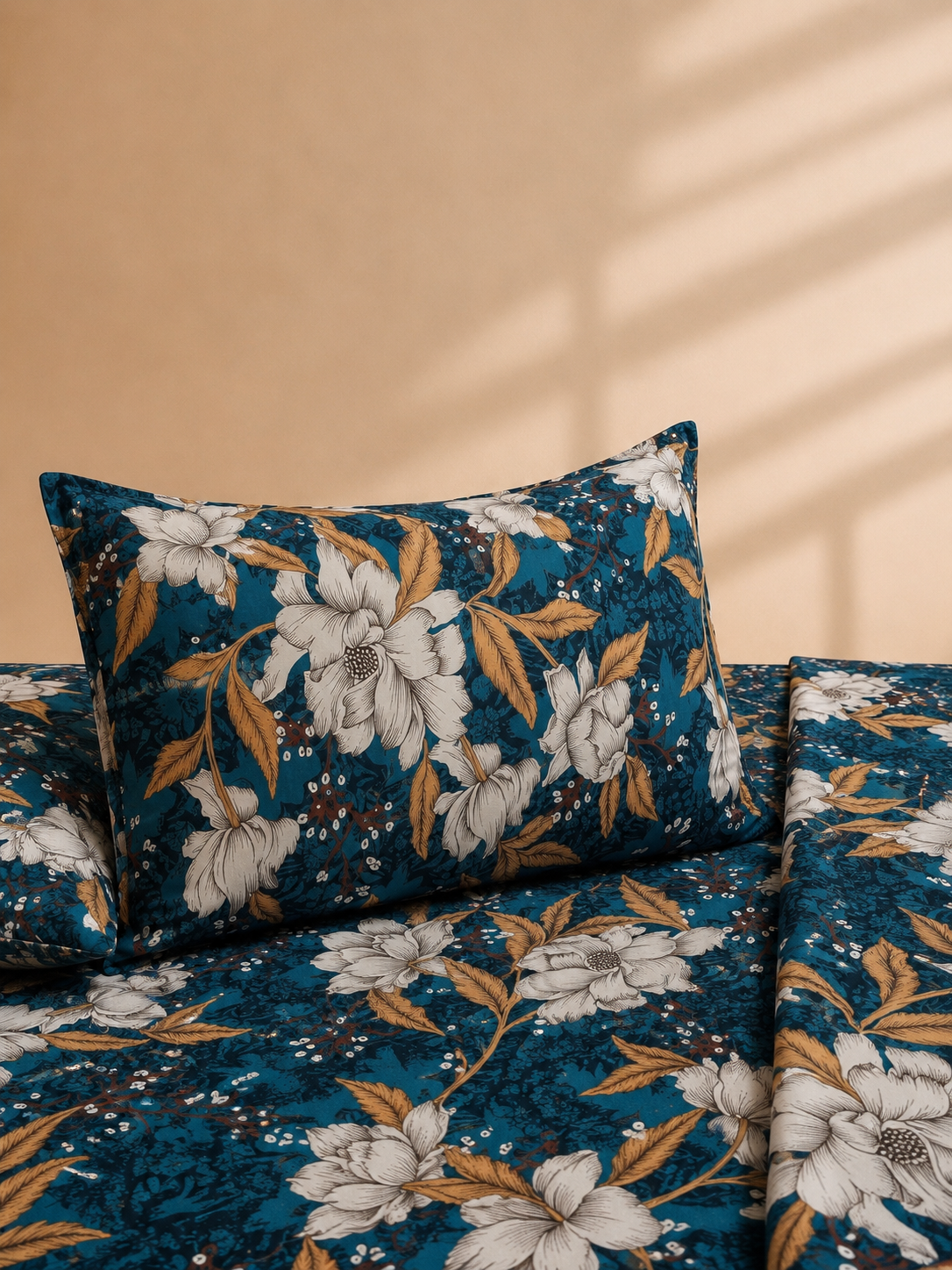 Blue Waves 3 Pc Bed Sheet Set by MeruHome – gallery view 3