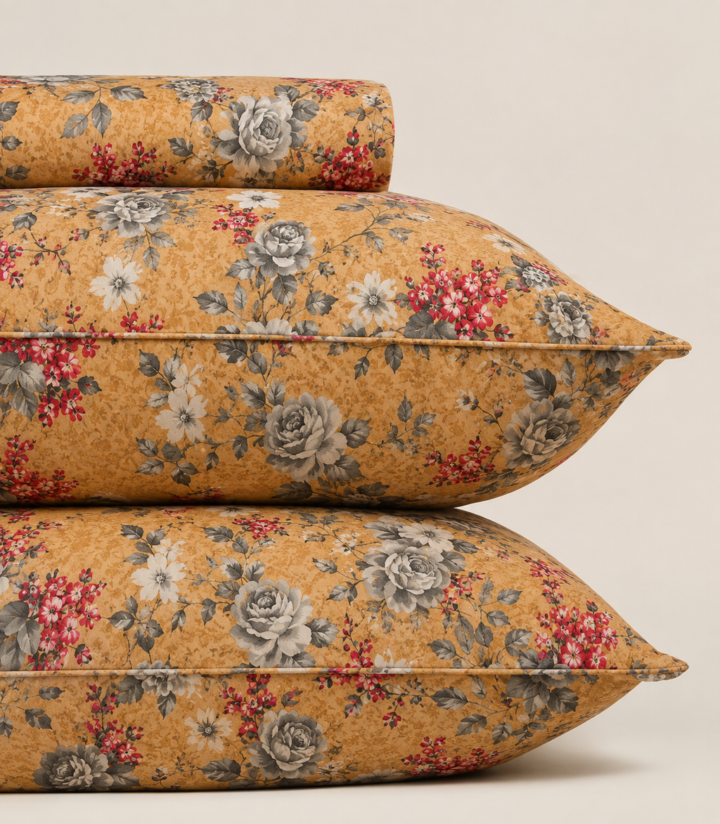 Mustard Garden 3 Pc Bed Sheet Set by MeruHome – gallery view 2