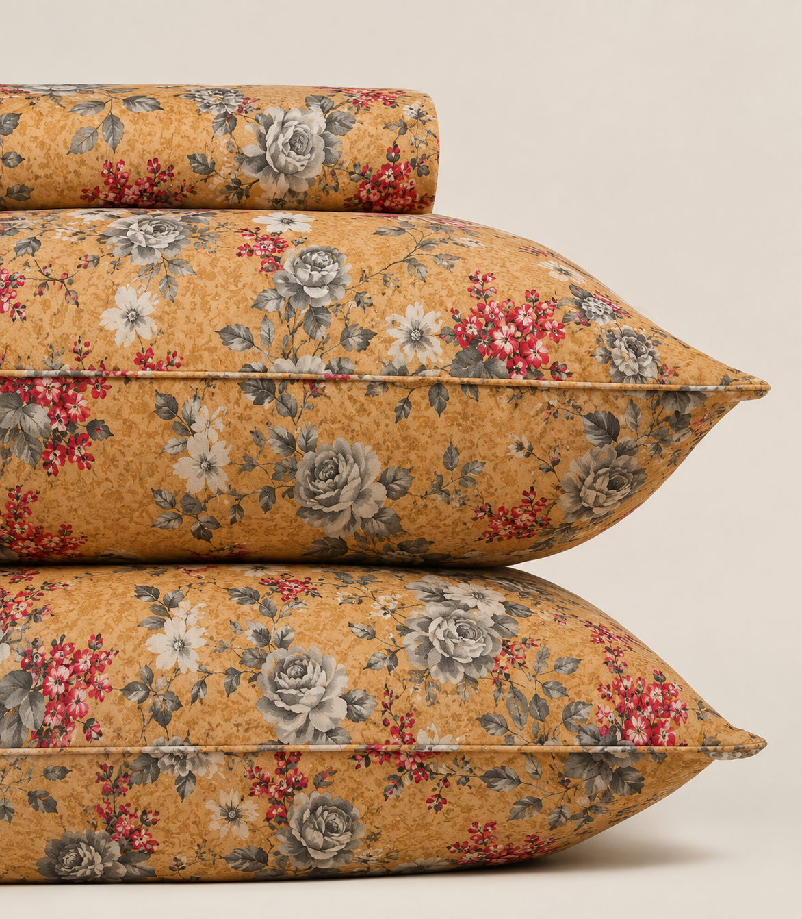 Mustard Garden 3 Pc Bed Sheet Set by MeruHome – gallery view 2