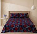 Royal Red Floral 3 Pc Bed Sheet Set by MeruHome