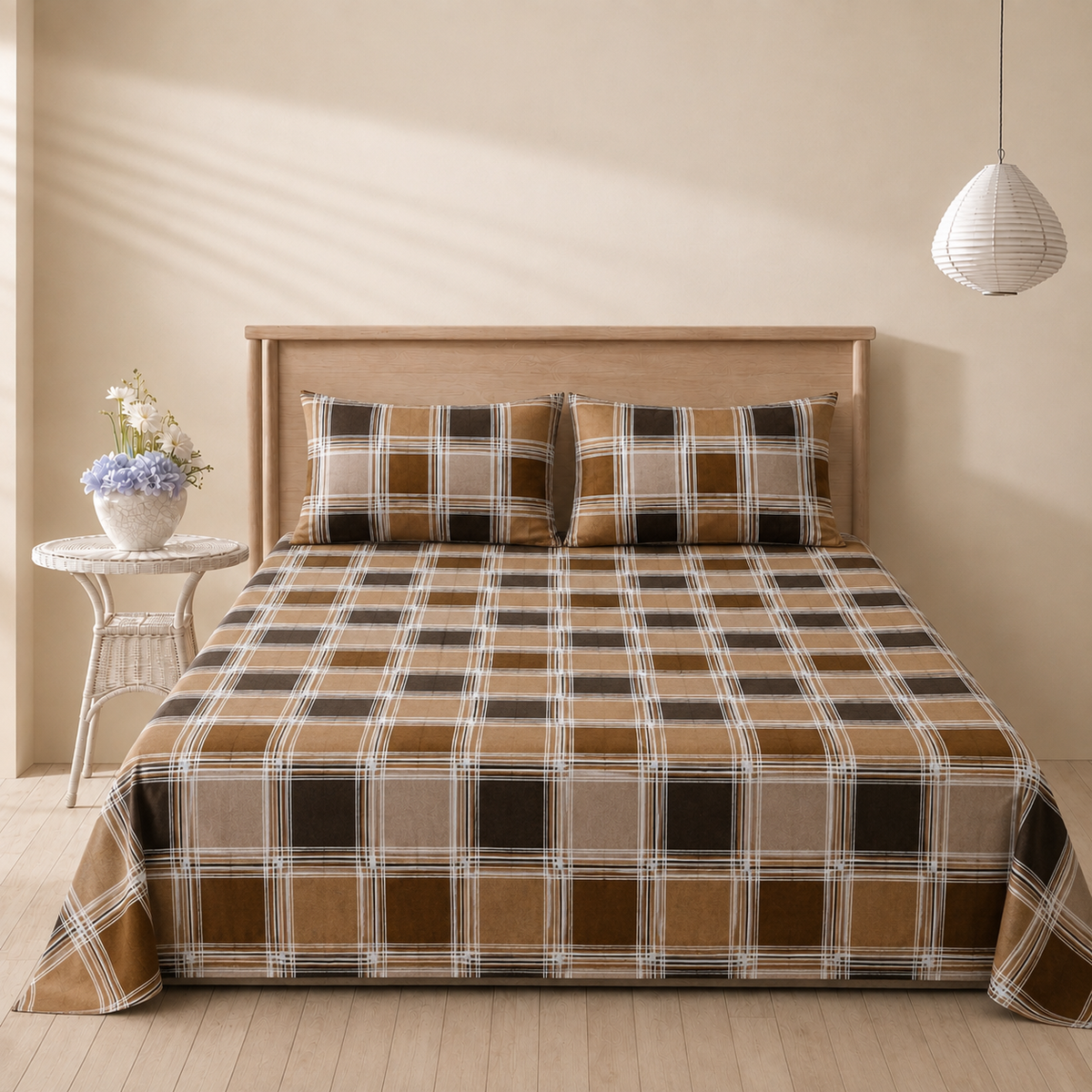 Monochrome Blocks 3 Pc Bed Sheet Set by MeruHome