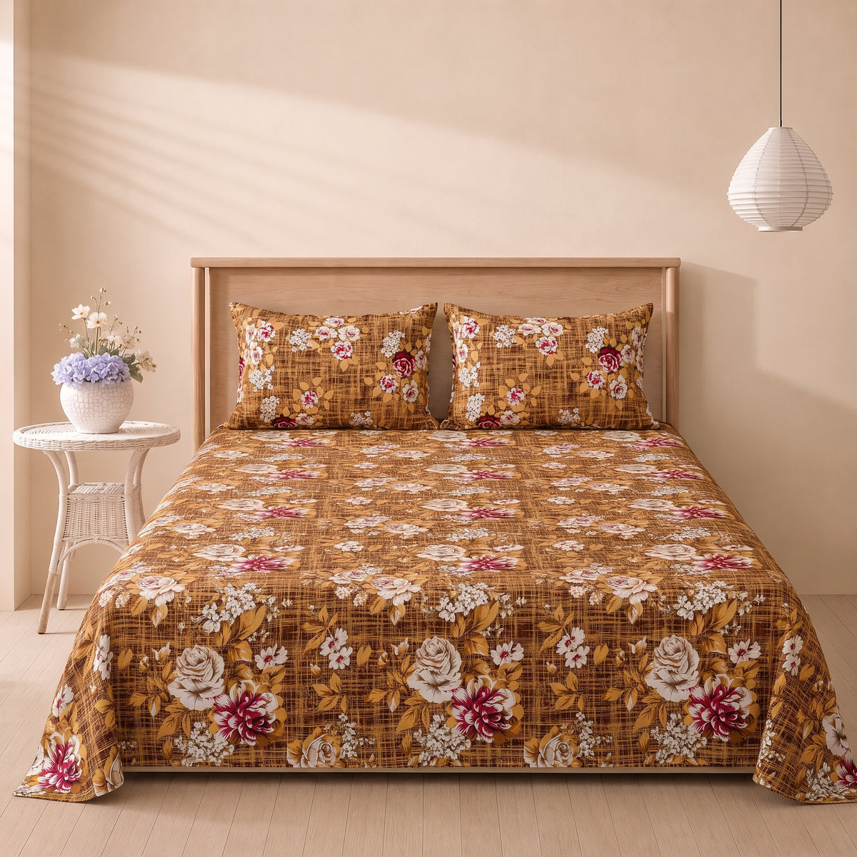 Soft Floral 3 Pc Bed Sheet Set by MeruHome