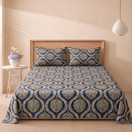 Leaf Pattern 3 Pc Bed Sheet Set by MeruHome
