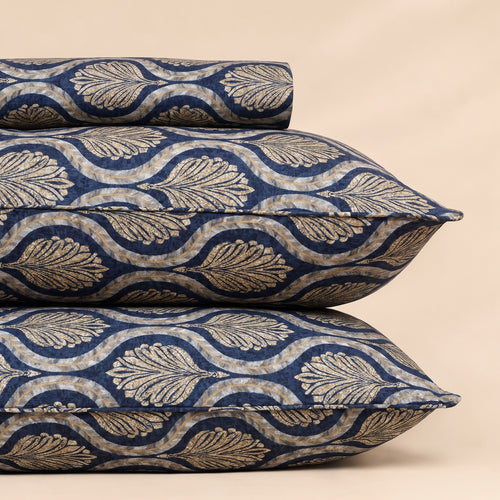 Leaf Pattern 3 Pc Bed Sheet Set by MeruHome – gallery view 2