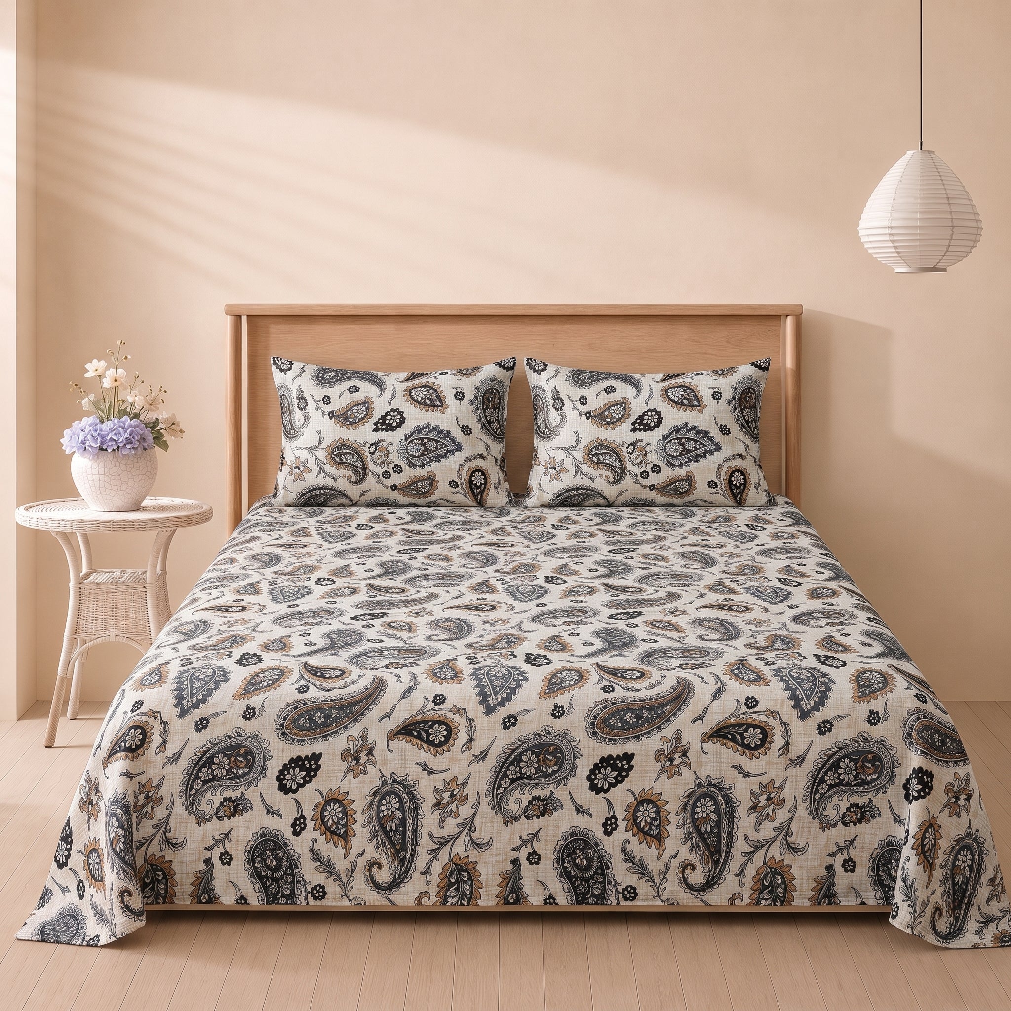 Midnight Design 3 Pc Bed Sheet Set by MeruHome