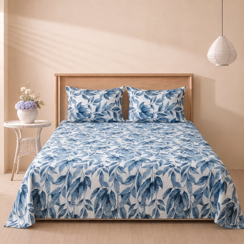 Leafy Charm 3 Pc Bed Sheet Set by MeruHome