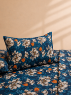 Indigo Floral Charm 3 Pc Bed Sheet Set by MeruHome – gallery view 3