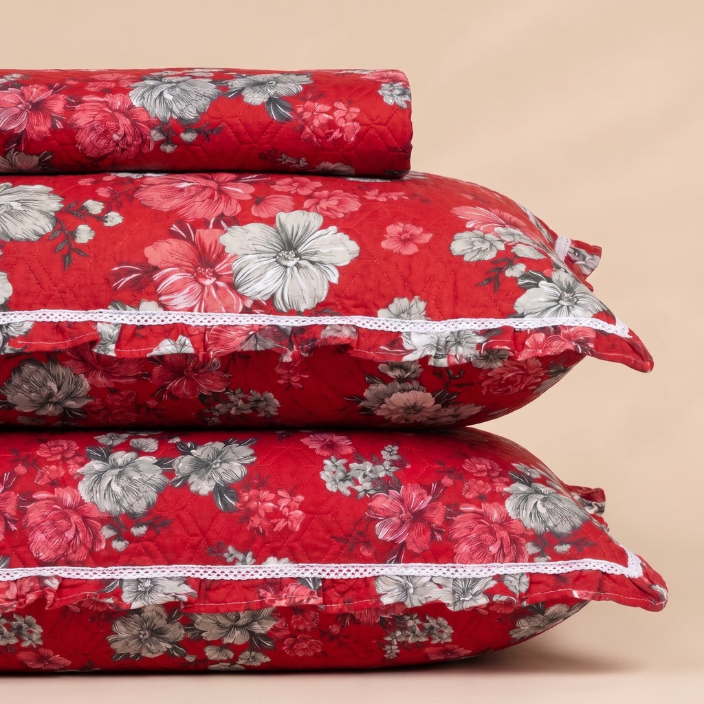 Serene Chantilly 3 Pc Frilled Bedspread Set by MeruHome – gallery view 2