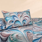Mirage Aqua 3 Pc Bed Sheet Set by MeruHome – gallery view 4
