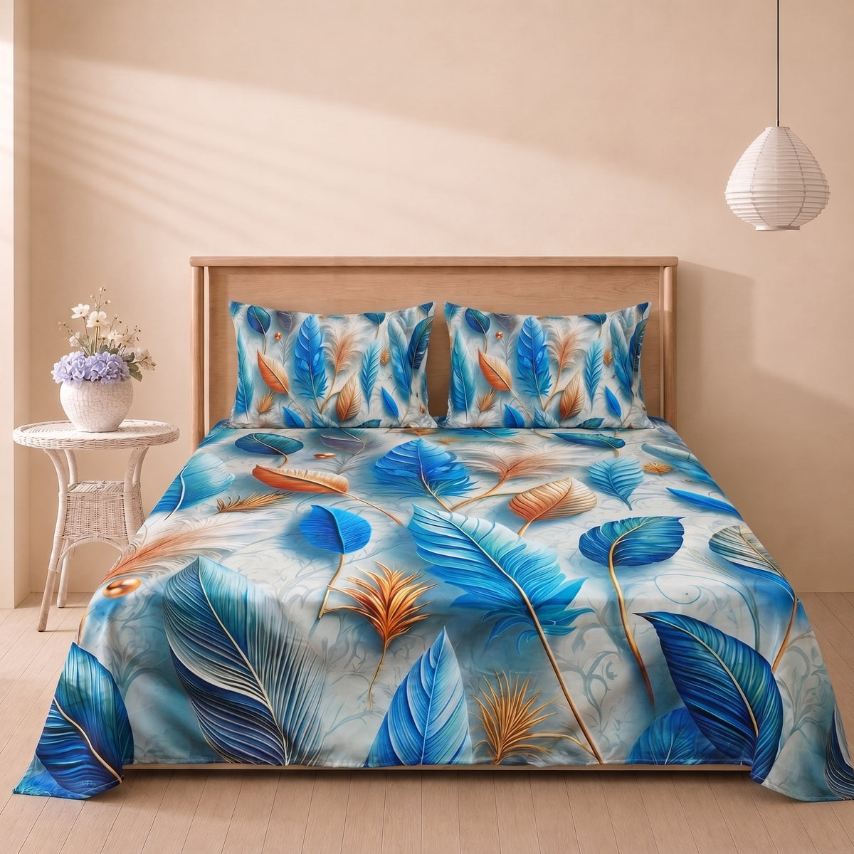 Mirage Feather 3 Pc Bed Sheet Set by MeruHome – gallery view 2