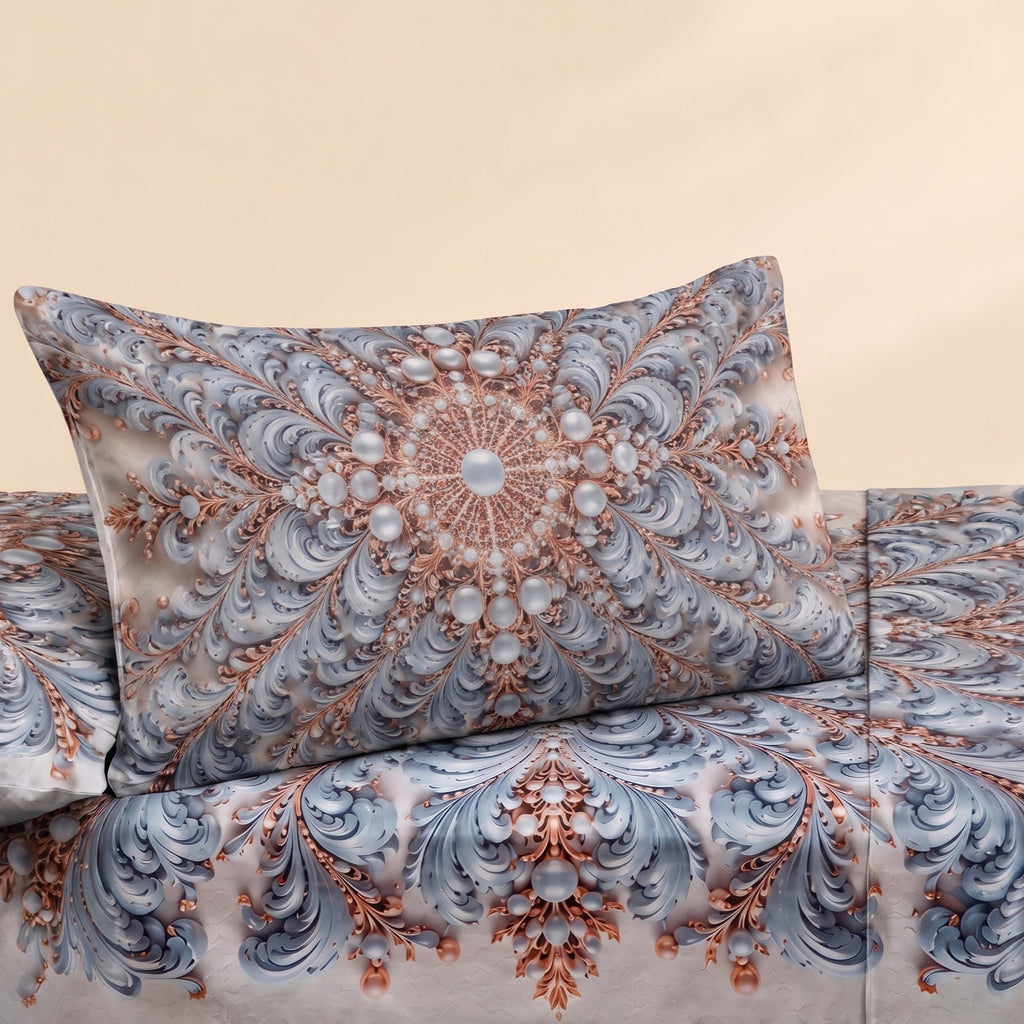 Mirage Pearls 3 Pc Bed Sheet Set by MeruHome – gallery view 4