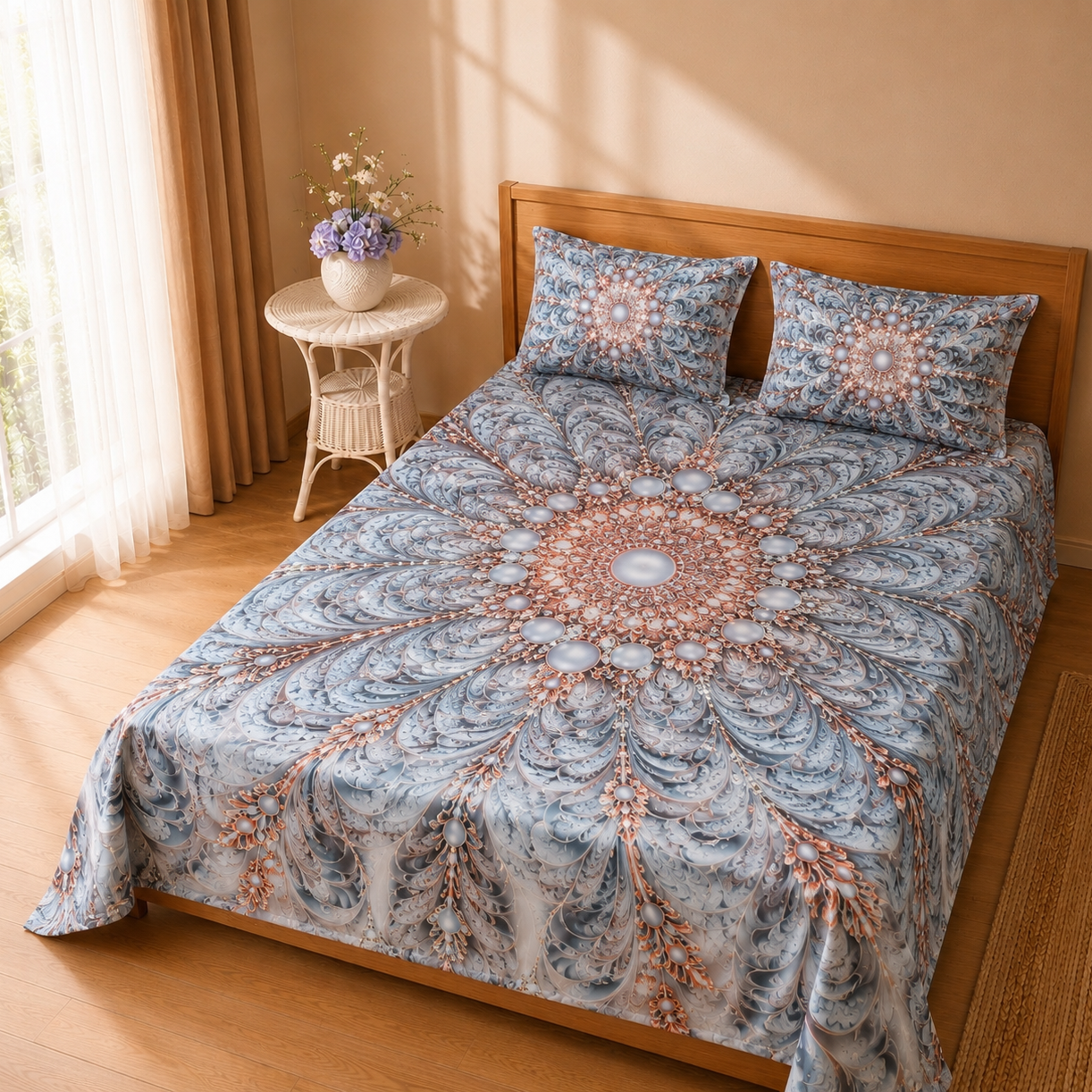 Mirage Pearls 3 Pc Bed Sheet Set by MeruHome