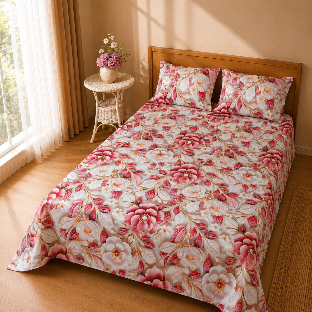 Mirage White Prossie 3 Pc Bed Sheet Set by MeruHome