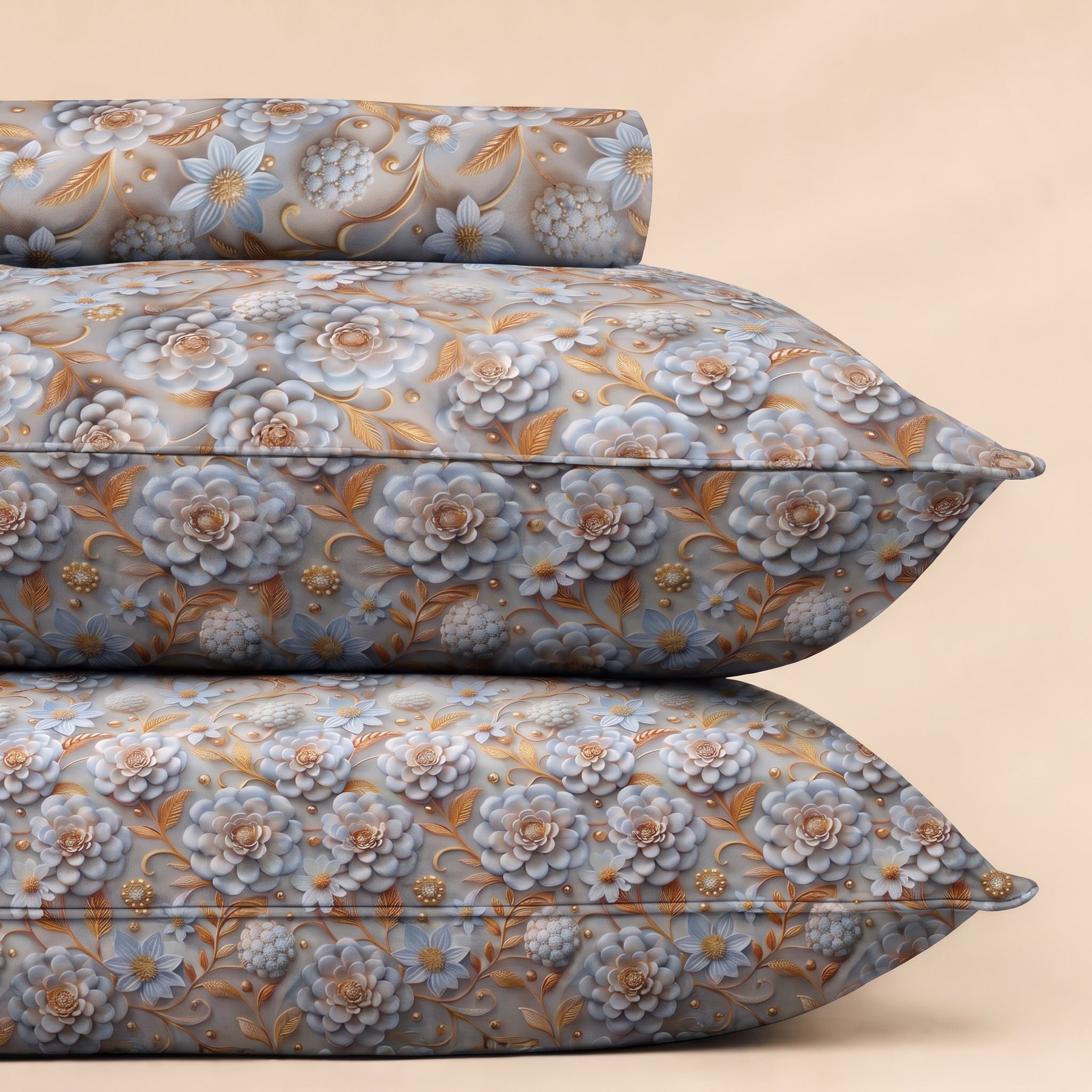 Mirage Moonstone 3 Pc Bed Sheet Set by MeruHome – gallery view 3
