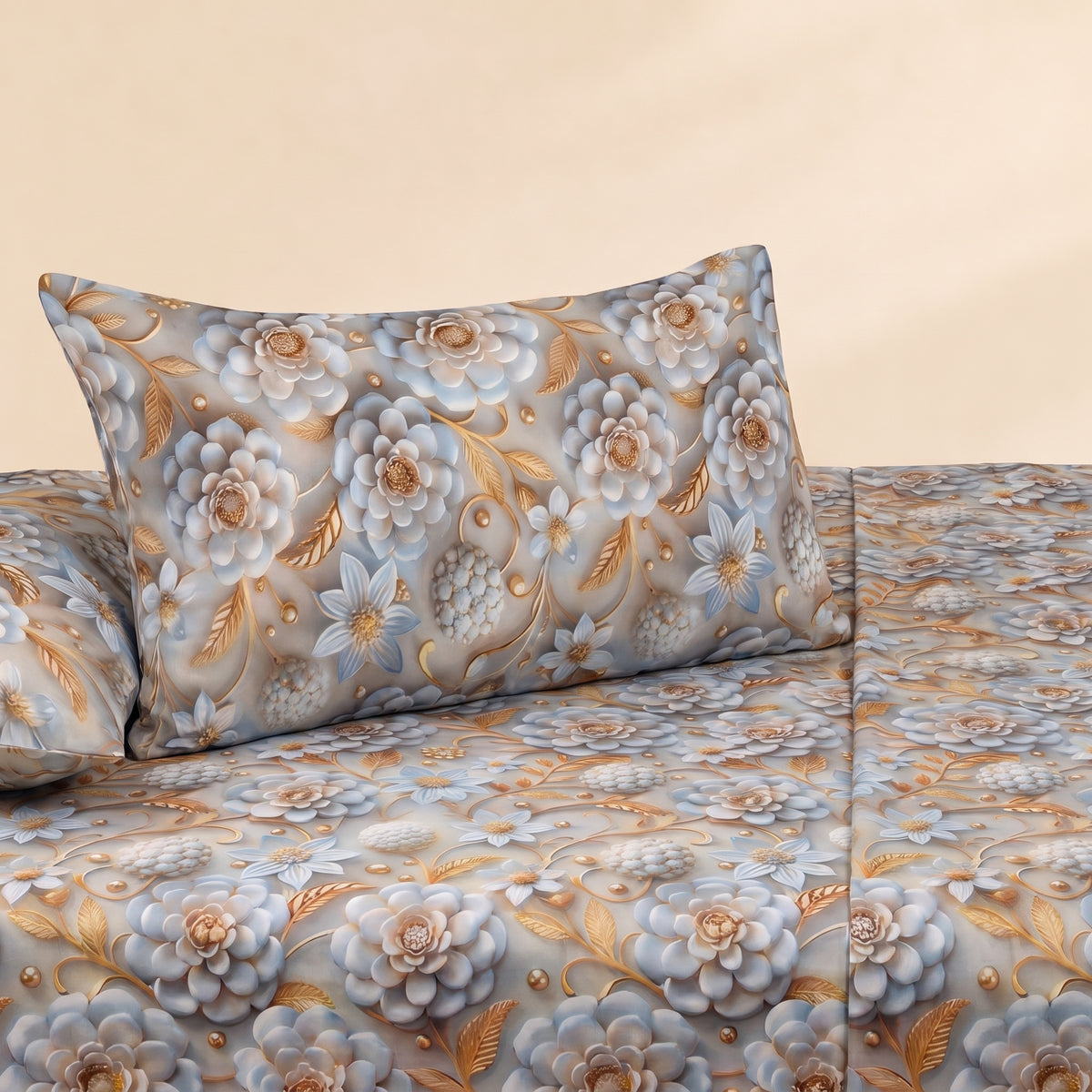 Mirage Moonstone 3 Pc Bed Sheet Set by MeruHome – gallery view 4