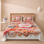 Mirage Pink Gulaab 3 Pc Bed Sheet Set by MeruHome – gallery view 2