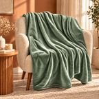 Pistachio Green Plain Blanket 1